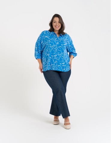 Koszule - Koszula damska oversize lekka ze 100% wiskozy WZÓR 2 - produkt 8