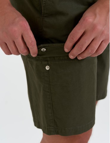 Szorty materiałowe - Spodenki męskie bawełniane cargo z kieszeniami ZIELONY - produkt 2