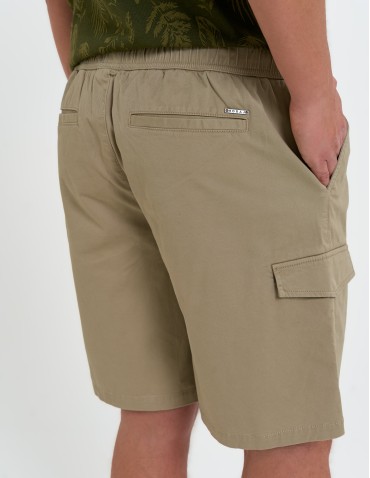Szorty materiałowe - Spodenki męskie bawełniane cargo z kieszeniami BEŻOWY - produkt 5
