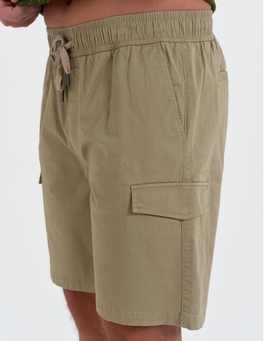 Szorty materiałowe - Spodenki męskie bawełniane cargo z kieszeniami BEŻOWY - produkt 7