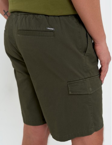 Szorty materiałowe - Spodenki męskie bawełniane cargo z kieszeniami ZIELONY - produkt 9