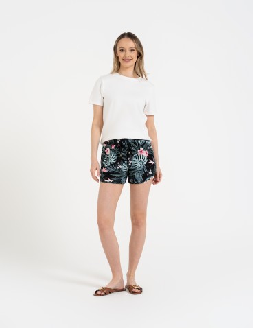 Spodenki damskie szorty krótkie z wiązaniem i kieszeniami