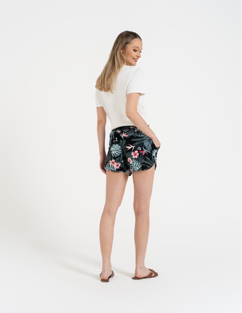 Szorty dresowe - Spodenki damskie szorty krótkie z wiązaniem i kieszeniami WZÓR 1 - produkt moraj.pl 3