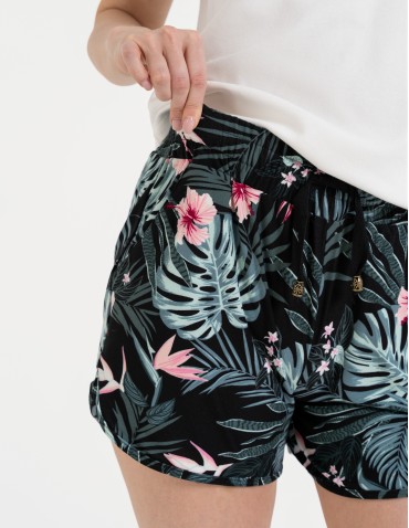 Szorty dresowe - Spodenki damskie szorty krótkie z wiązaniem i kieszeniami WZÓR 1 - produkt 6