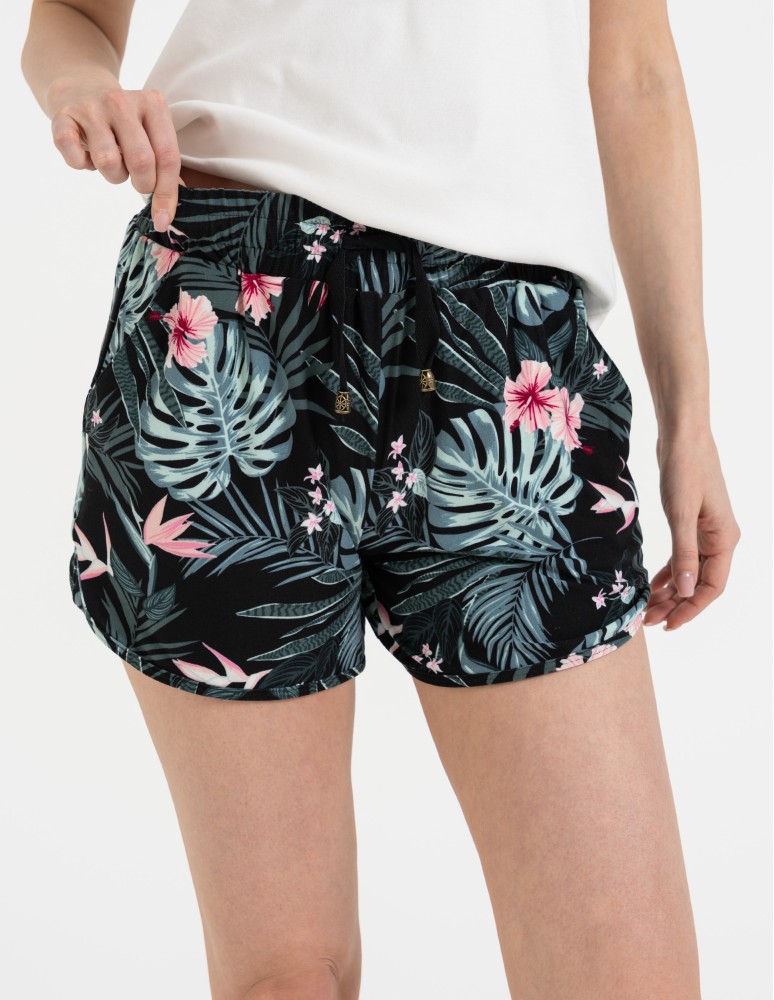 Szorty dresowe - Spodenki damskie szorty krótkie z wiązaniem i kieszeniami WZÓR 1 - produkt moraj.pl 2