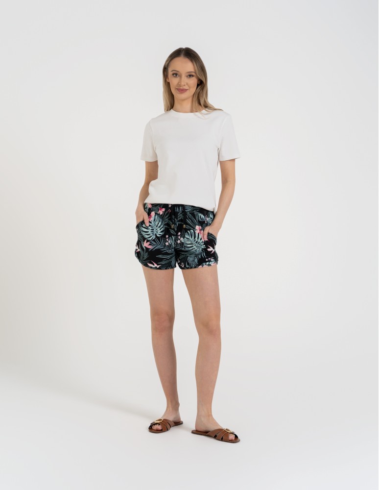 Szorty dresowe - Spodenki damskie szorty krótkie z wiązaniem i kieszeniami WZÓR 1 - produkt moraj.pl 5