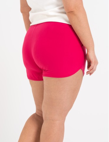 Szorty damskie letnie - Damskie szorty na gumce z wiązaniem FUKSJA - produkt 8