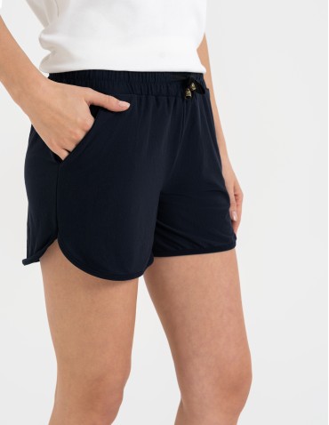 Szorty dresowe - Krótkie spodenki damskie szorty gładkie GRANATOWY - produkt 5