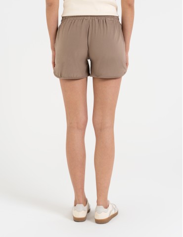 Szorty dresowe - Krótkie spodenki damskie szorty gładkie BEŻOWY - produkt 7