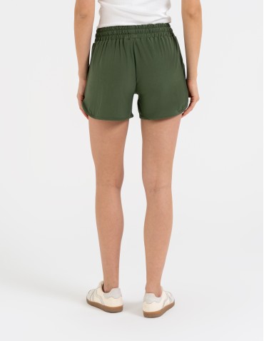 Szorty dresowe - Krótkie spodenki damskie szorty gładkie KHAKI - produkt 7