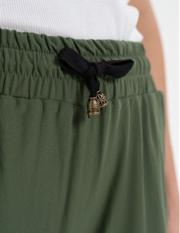 Szorty dresowe - Krótkie spodenki damskie szorty gładkie KHAKI - produkt 3