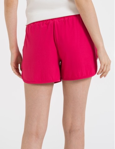 Szorty dresowe - Krótkie spodenki damskie szorty gładkie FUKSJA - produkt 6