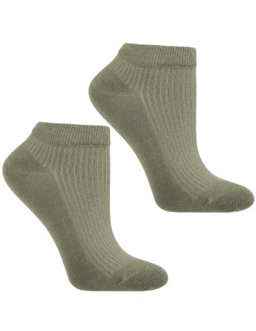 Stopki klasyczne - Damskie skarpetki stopki prążkowane z bawełny 12-pak WIELOKOLOROWY - produkt 3