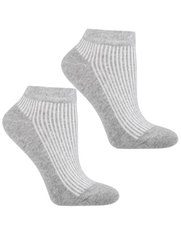 Stopki klasyczne - Damskie skarpetki stopki prążkowane z bawełny 12-pak WIELOKOLOROWY - produkt 5