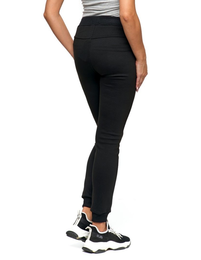 Spodnie damskie - Spodnie dresowe damskie ze ściągaczami CZARNY - produkt moraj.pl 10