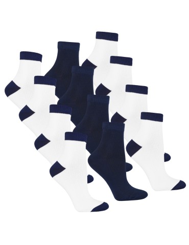 Skarpetki damskie bawełniane do kostki oddychające 12-pak