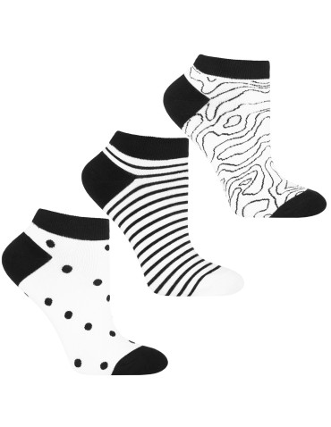 Skarpetki damskie stopki bawełniane mix wzorów 12-pak  - produkt 2