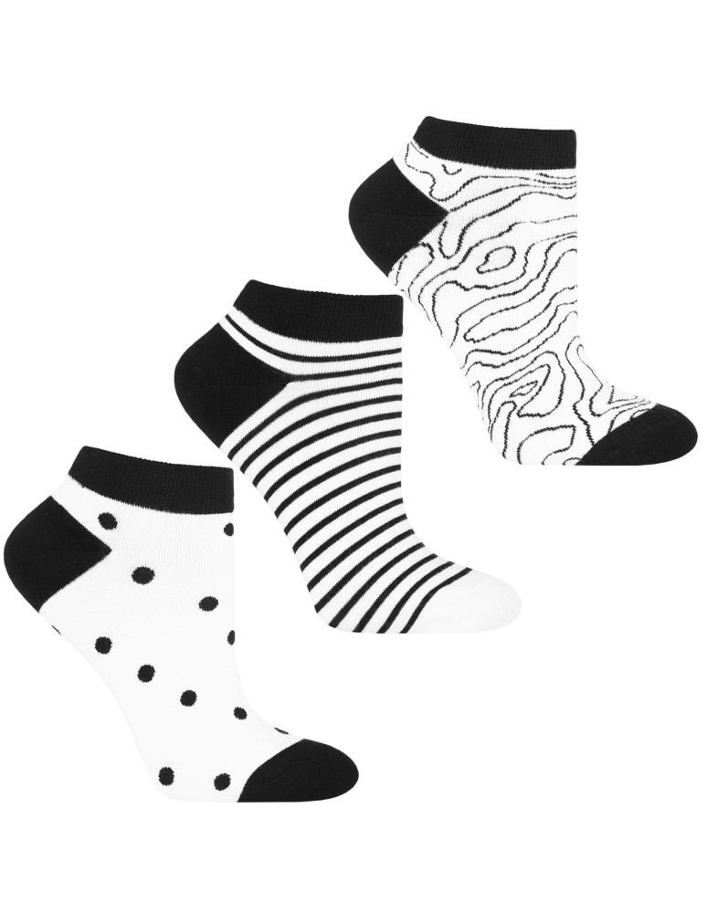 Stopki klasyczne - Skarpetki damskie stopki bawełniane mix wzorów 12-pak WIELOKOLOROWY  - produkt moraj.pl 2