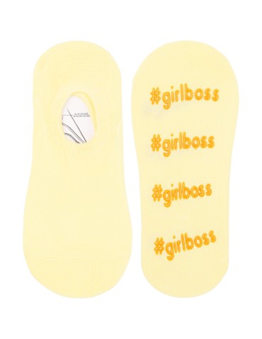 Niskie stopki - Skarpetki damskie niskie stopki bawełniane z napisami antypoślizgowe 6-pak WIELOKOLOROWY - produkt 4