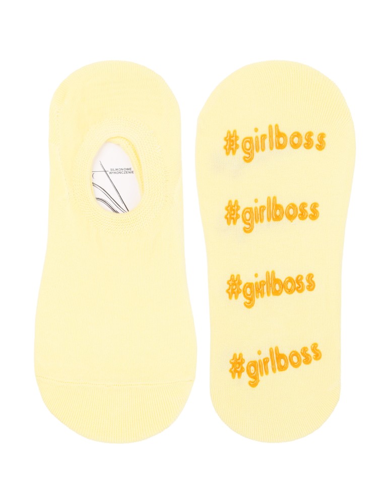 Niskie stopki - Skarpetki damskie niskie stopki bawełniane z napisami antypoślizgowe 6-pak WIELOKOLOROWY - produkt moraj.pl 4