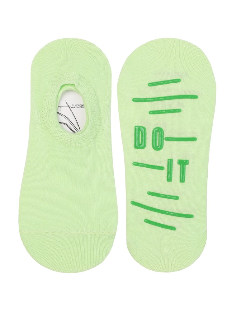 Niskie stopki - Skarpetki damskie niskie stopki bawełniane z napisami antypoślizgowe 6-pak WIELOKOLOROWY - produkt moraj.pl 5