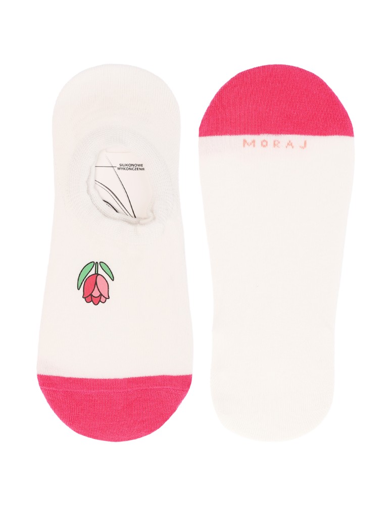 Nowości - Skarpetki damskie niskie stopki kolorowe w stokrotki bawełniane 6-pak WIELOKOLOROWY  - produkt moraj.pl 2