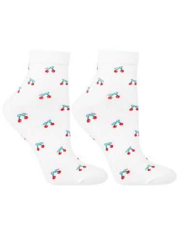 Skarpetki za kostkę - Skarpetki damskie bawełniane do kostki w owocowe wzory 6-pak WIELOKOLOROWY - produkt 4