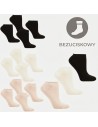 Skarpetki damskie stopki z bezuciskowym ściągaczem bawełniane 6-pak WIELOKOLOROWY