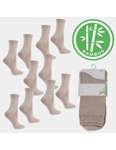 Skarpetki damskie długie klasyczne z wiskozy bambusowej gładkie 5-pak