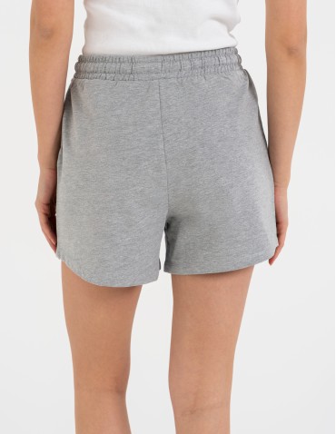 Szorty dresowe - Szorty damskie dresowe bawełniane krótkie klasyczne z wiązaniem SZARY - produkt 13
