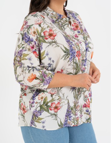 Koszule - Koszula damska oversize lekka ze 100% wiskozy WZÓR 1 - produkt 15