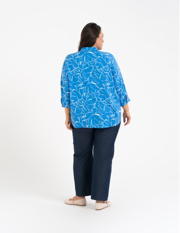 Koszule - Koszula damska oversize lekka ze 100% wiskozy WZÓR 2 - produkt 17