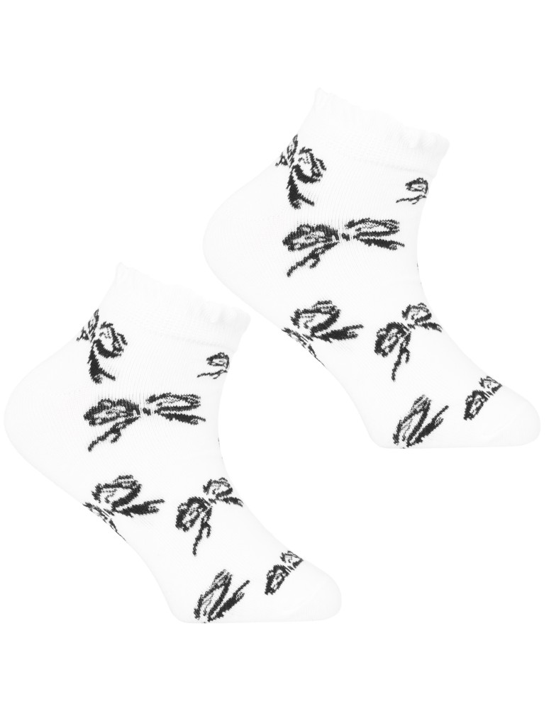 Stopki - Skarpetki dziewczęce bawełniane w kokardki 3-pak WIELOKOLOROWY - produkt moraj.pl 2