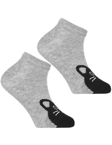 Stopki - Skarpetki dziewczęce stopki bawełniane z uroczym motywem zwierzątek 3-pak WIELOKOLOROWY - produkt 4