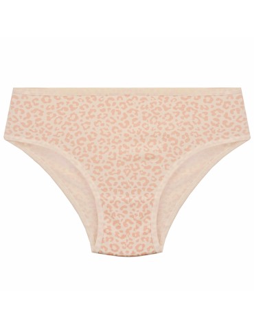 Majtki figi dziewczęce bawełniane gładkie i z panterkowym motywem 3-pak  - produkt 2