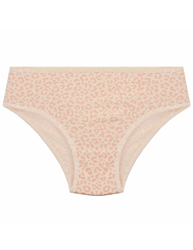 Figi - Majtki figi dziewczęce bawełniane gładkie i z panterkowym motywem 3-pak WIELOKOLOROWY  - produkt moraj.pl 2