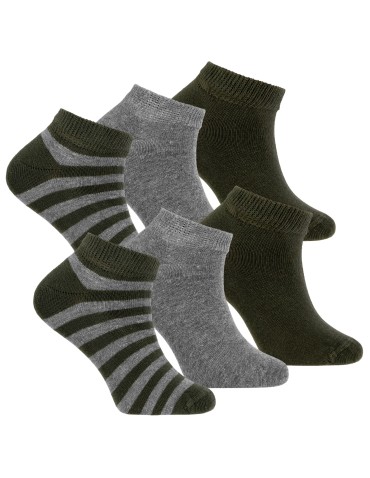 Skarpetki stopki chłopięce bawełniane klasyczne 6-pak - WIELOKOLOROWY