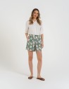 Spodenki damskie szorty zwiewne 100% wiskoza z wysokim stanem WZÓR 2