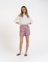 Spodenki damskie krótkie z wysokim stanem 100% wiskoza WZÓR 1
