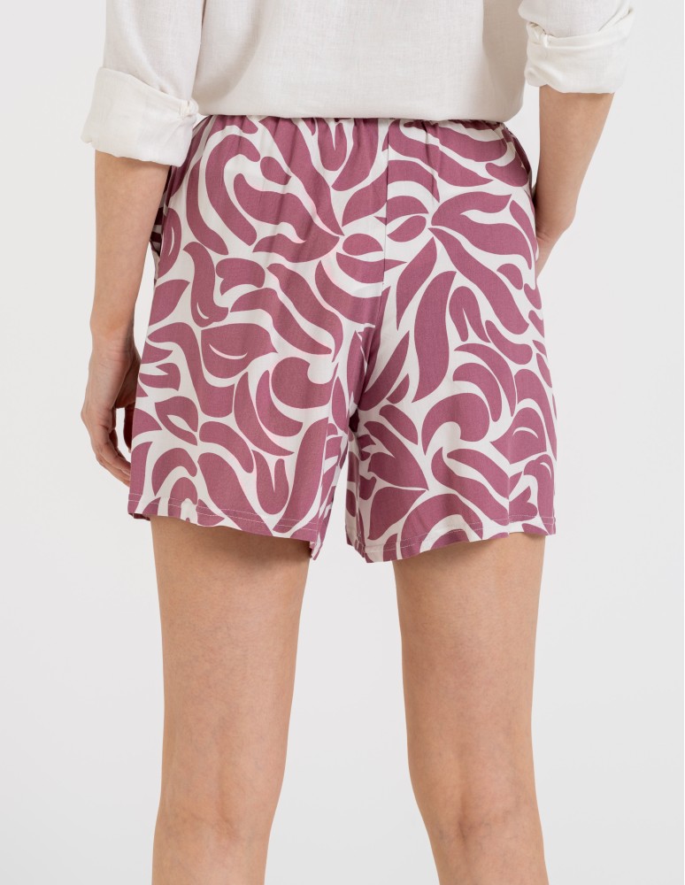 Szorty materiałowe - Spodenki damskie krótkie z wysokim stanem 100% wiskoza WZÓR 1  - produkt moraj.pl 5