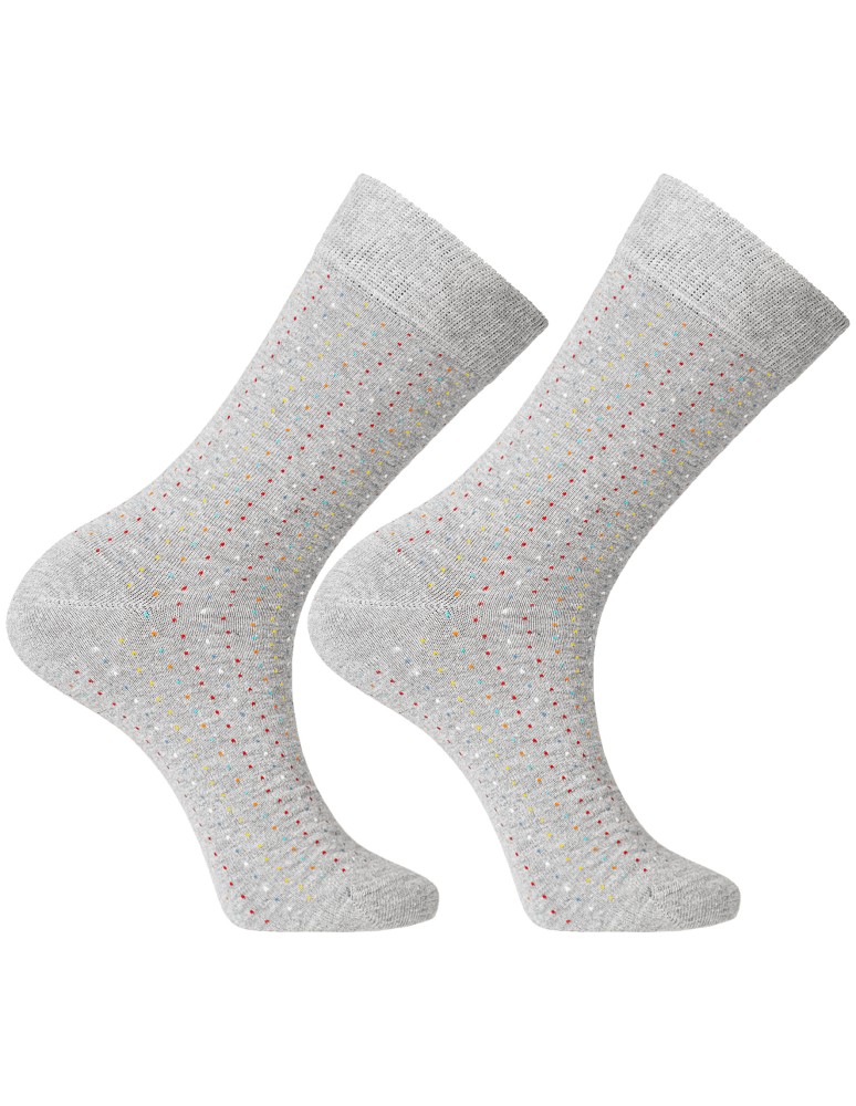 Skarpetki długie - Skarpetki męskie długie bawełniane eleganckie w kropki 4-pak WIELOKOLOROWY  - produkt moraj.pl 3