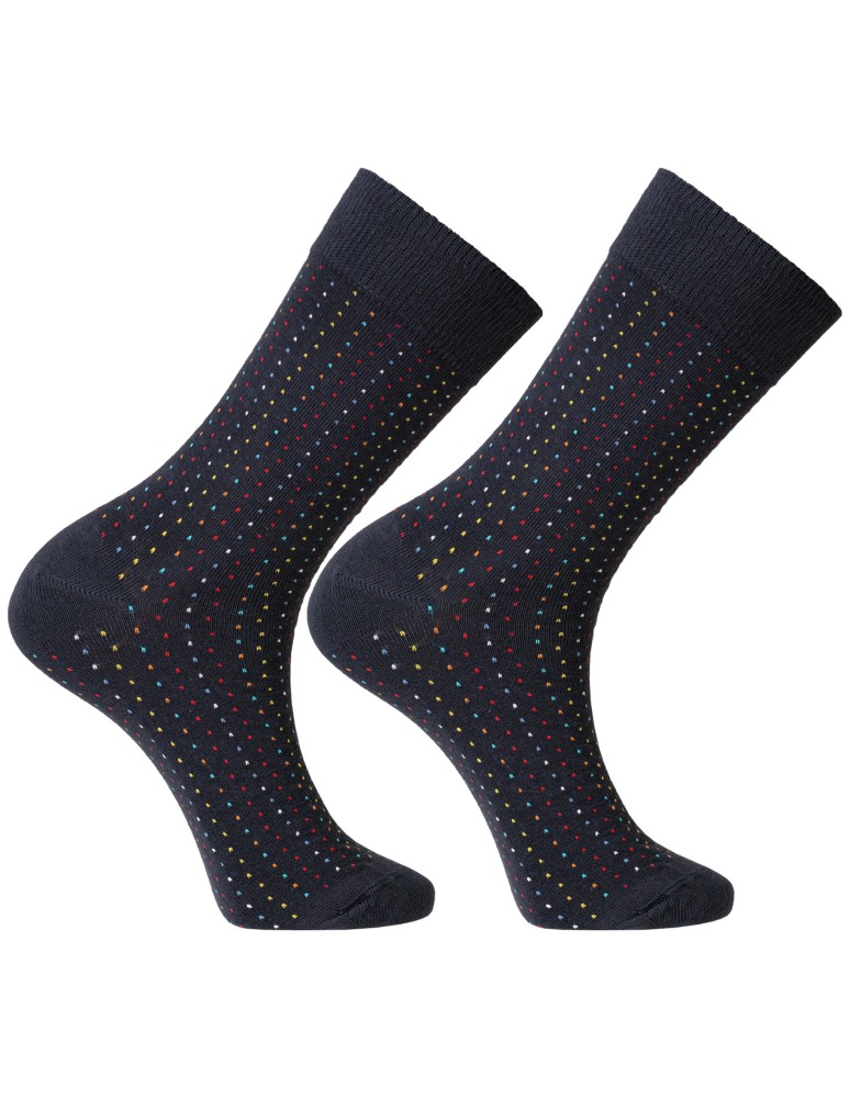 Skarpetki długie - Skarpetki męskie długie bawełniane eleganckie w kropki 4-pak WIELOKOLOROWY  - produkt moraj.pl 2