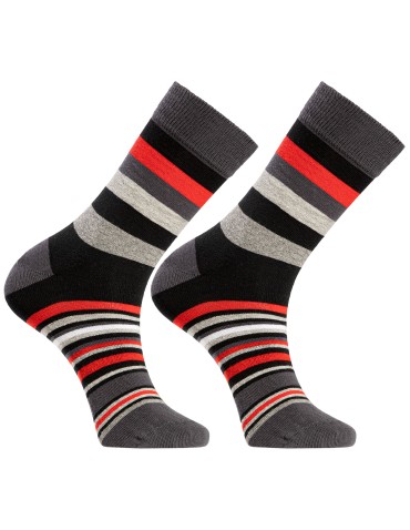 Skarpetki długie - Skarpetki męskie bawełniane casual w kolorowe paski 6-pak WIELOKOLOROWY - produkt 5