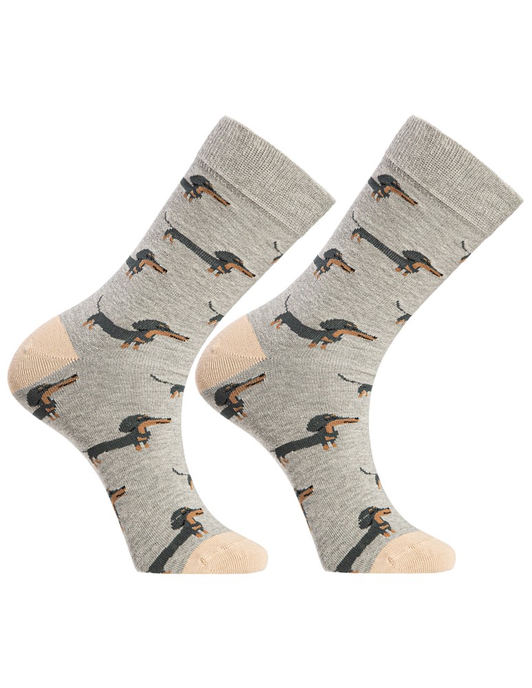 Skarpetki długie - Skarpetki męskie casual z motywem zwierzęcym bawełniane 4-pak WIELOKOLOROWY  - produkt moraj.pl 2