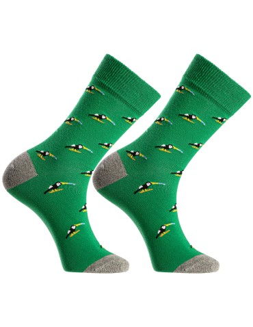 Skarpetki długie - Skarpetki męskie casual z motywem zwierzęcym bawełniane 4-pak WIELOKOLOROWY - produkt 5