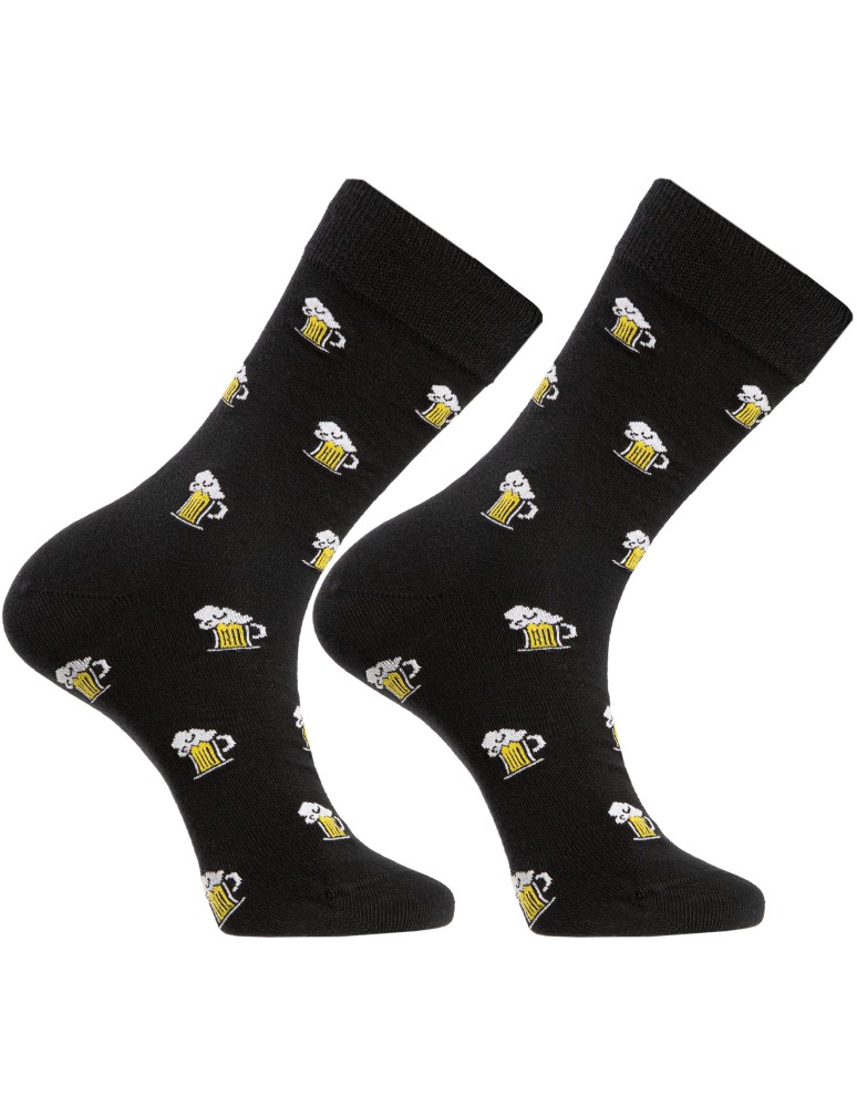 Skarpetki długie - Skarpety męskie bawełniane długie wzór kufel piwa 3-pak WIELOKOLOROWY - produkt moraj.pl 3