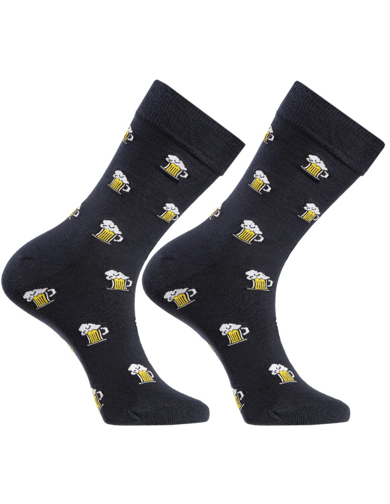 Skarpetki długie - Skarpety męskie bawełniane długie wzór kufel piwa 3-pak WIELOKOLOROWY - produkt moraj.pl 4