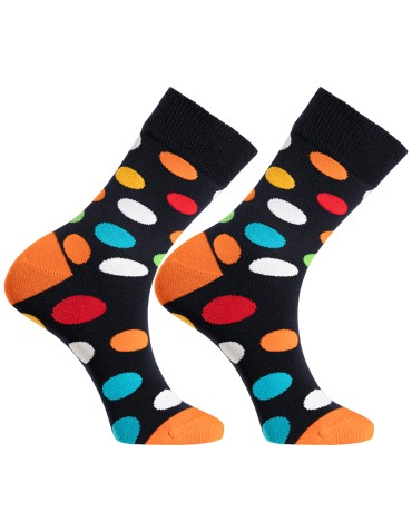 Skarpetki męskie bawełniane casual w kolorowe wzory 3-pak - produkt 2