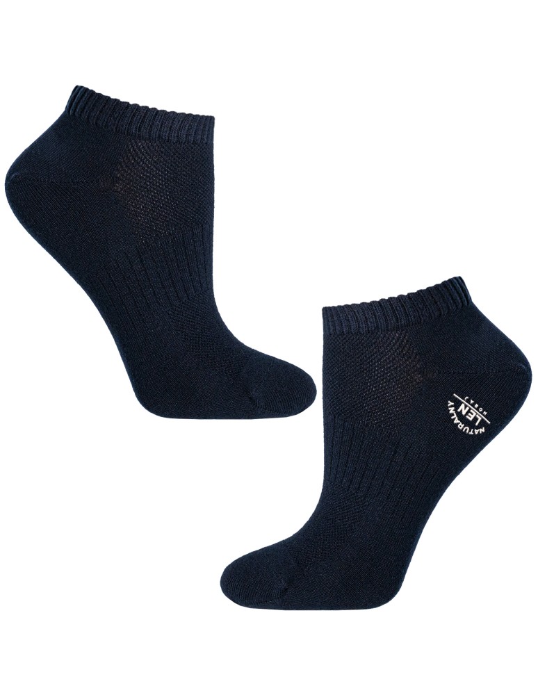 Stopki klasyczne - Skarpetki damskie stopki krótkie z lnem klasyczne gładkie 6-pak WIELOKOLOROWY  - produkt moraj.pl 5