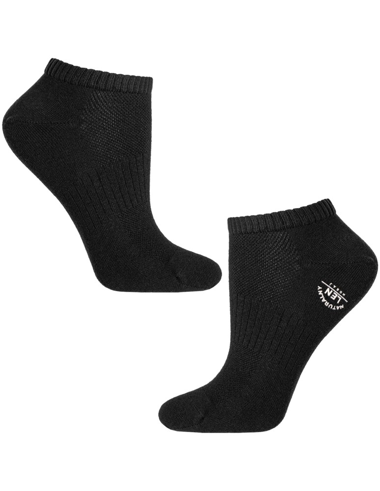 Stopki klasyczne - Skarpetki damskie stopki krótkie z lnem klasyczne gładkie 6-pak WIELOKOLOROWY  - produkt moraj.pl 6